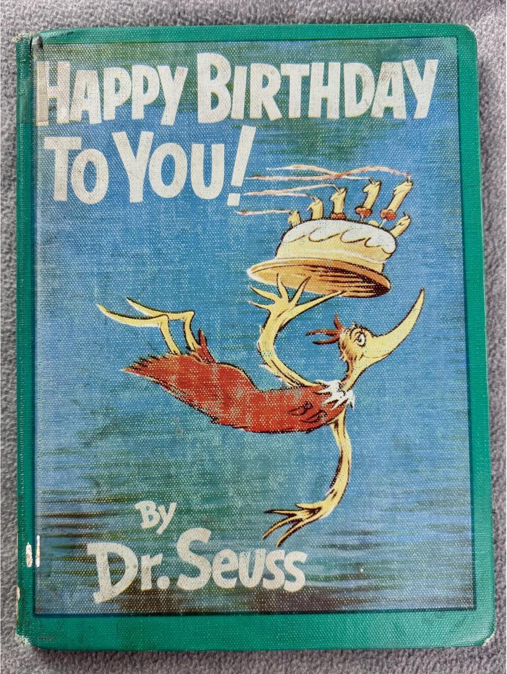 vintage dr seuss‎ happy birthday to you book junk journal art supply
